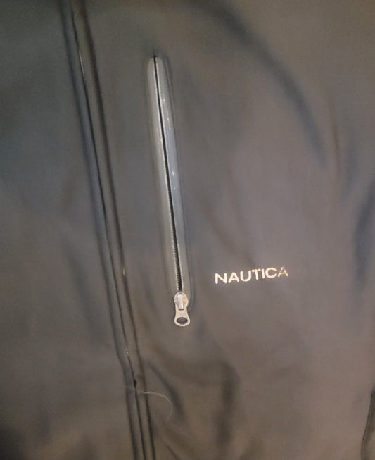 Chaqueta negra Náutica, talla XL, impermeable