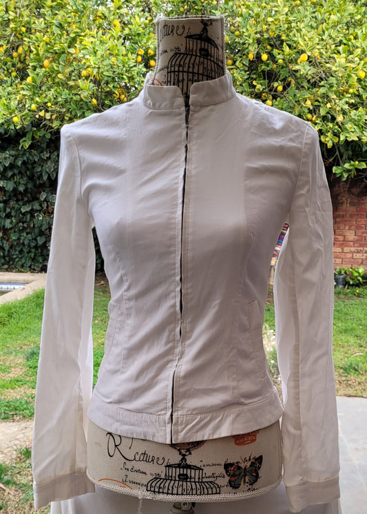 Chaqueta blazer Zara cierre, blanca, mujer Talla S