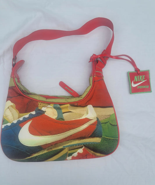 Cartera mano Nike Vintage Retro Cortez Baguette, Bolso de mano 90s,