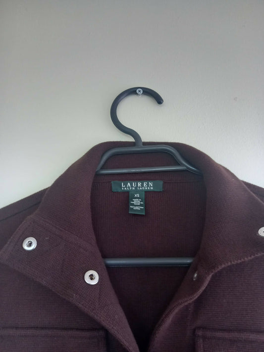 Chaqueta Ralph Laurent, lana fina, café, impecable