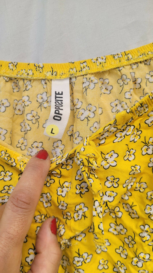 Crop top amarillo estampado Opposite L