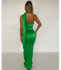 Vestido verde satin