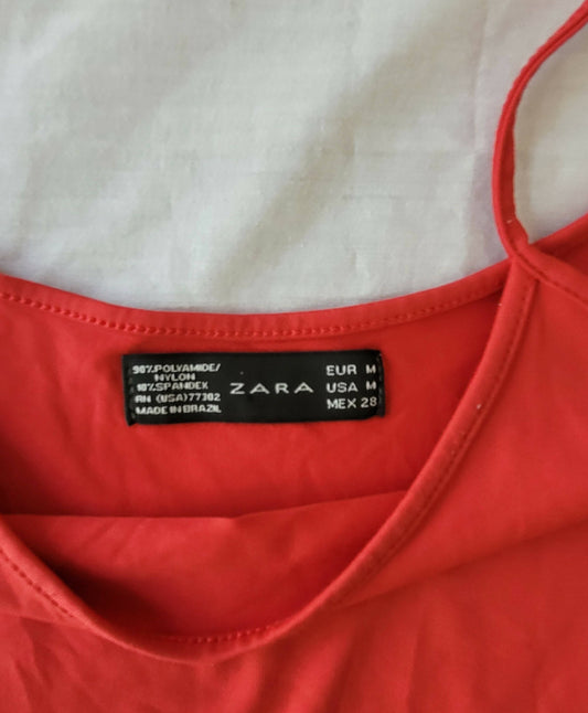 Polera ZARA roja pabilos M