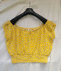 Crop top amarillo estampado Opposite L